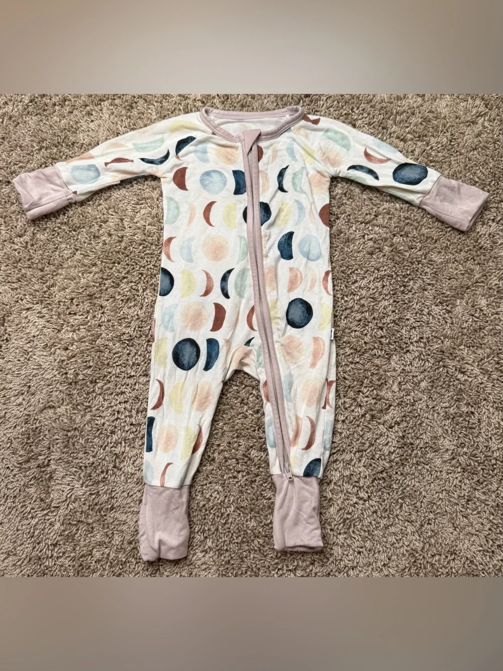 Little Sleepies Newborn Bamboo Moon Phase Convertible Zipper Sleeper